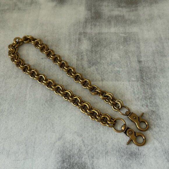 Gold Color Chain Metal Handbag Handle Bag Accessories Strap Accent 21" long - Picture 2 of 6